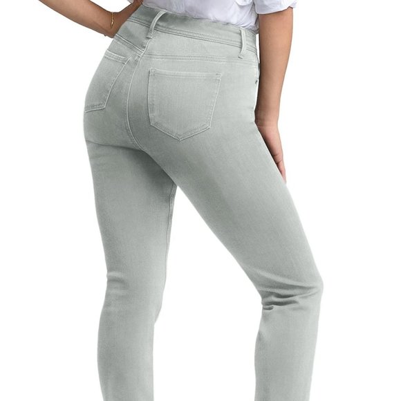 NYDJ Curves 360   SLIM Straight Ankle Jean BEIGE 26s $109 Petite Short NEW - Picture 8 of 13